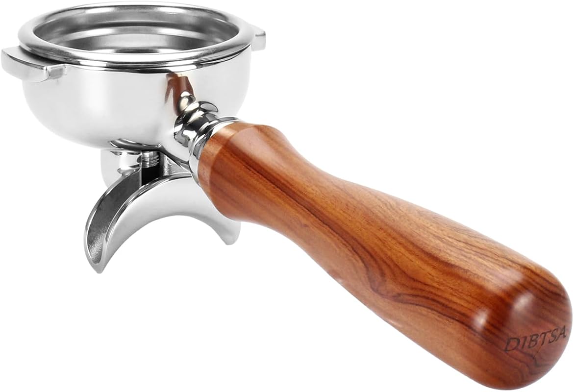 DIBTSA 58mm Portafilter (Double Spouts, 2 Ears) for E61, Flair 58, ECM