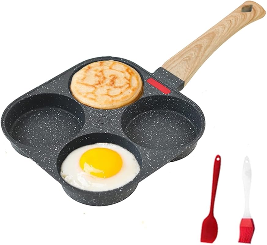 Versatile 4-Cup Nonstick Granite Egg Frying Pan