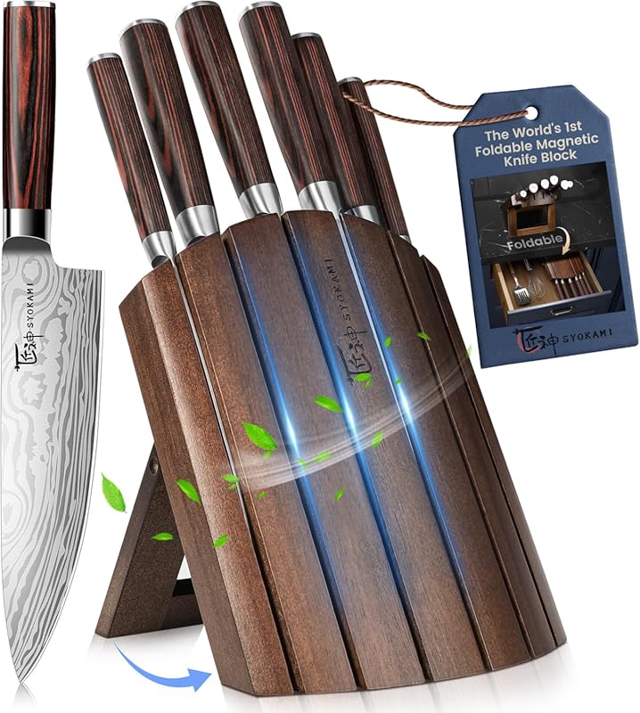 Sharp 7-Piece Japanese High Carbon Stainless Steel Kitchen Knife Set w