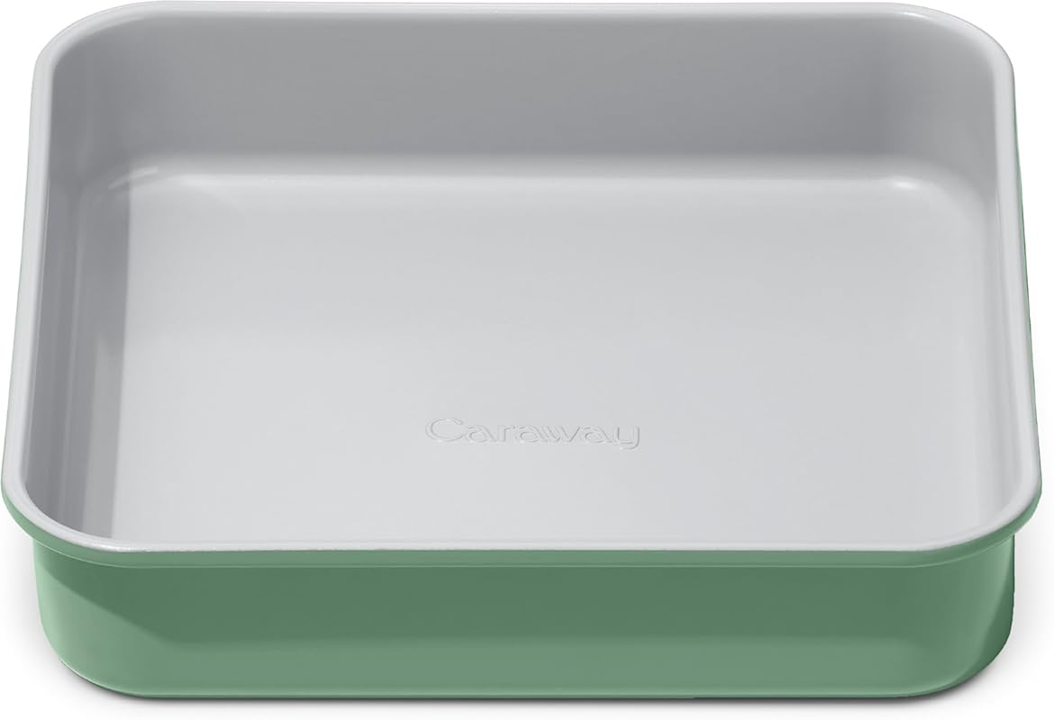 Caraway 9 Inch Non-Stick Ceramic Square Baking Pan, Non-Toxic, PTFE &
