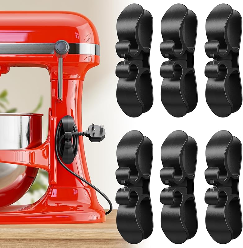 6PCS Upgraded Stick-On Cord Organizer for Kitchen Appliances – Air Fry