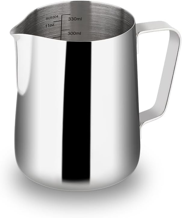 watchget Stainless Steel Milk Frothing Pitcher, Espresso Steaming Jug 