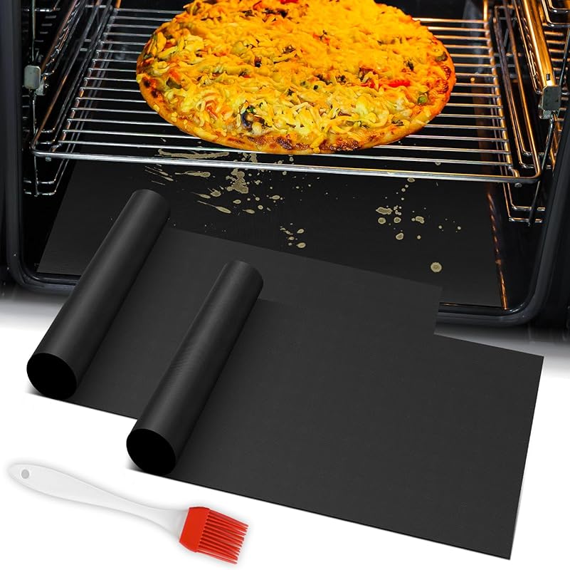 Reusable Teflon Oven Liners (2 Pack), Heavy Duty Non-Stick Mats for El