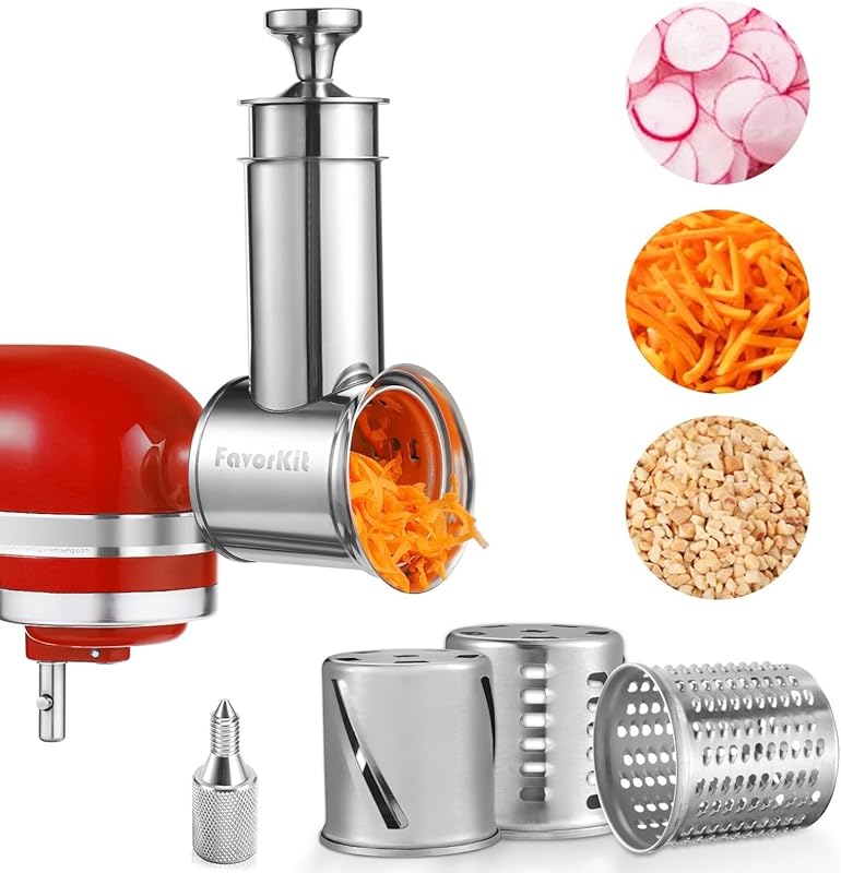 Large Stainless Steel Slicer Shredder Attachment for KitchenAid Mixers
