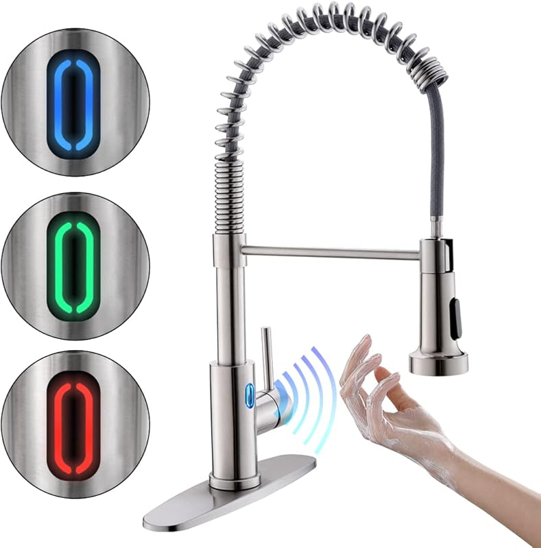 OWOFAN Touchless Kitchen Faucet with Motion Sensor, Pull Down Sprayer,