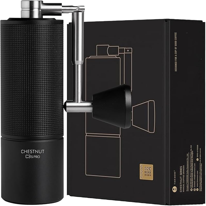 TIMEMORE Chestnut C3S Pro Manual Coffee Grinder: S2C Conical Burr, Fol
