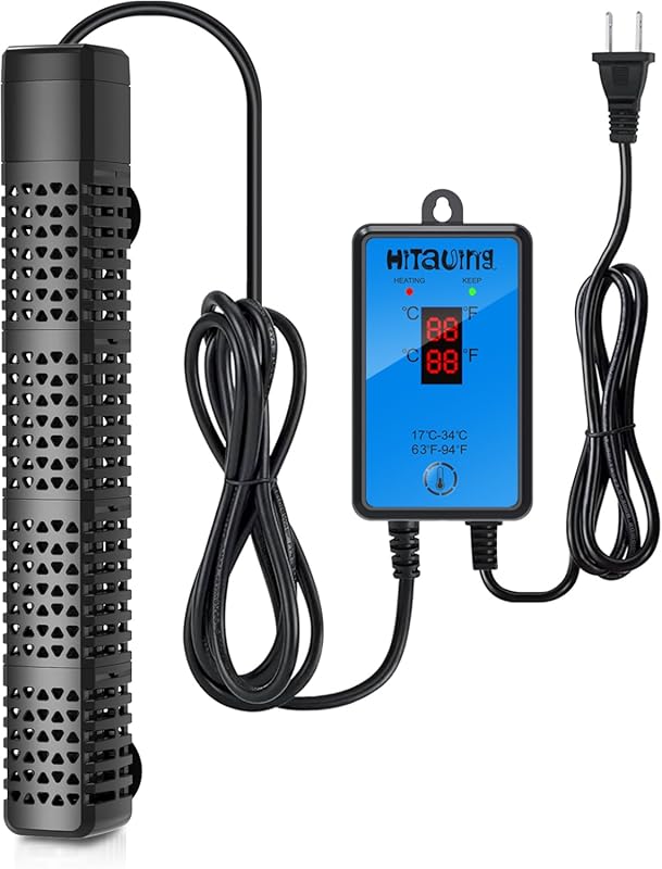 HiTauing Upgraded Multi-Wattage Aquarium Heater: Intelligent Dry-Run &