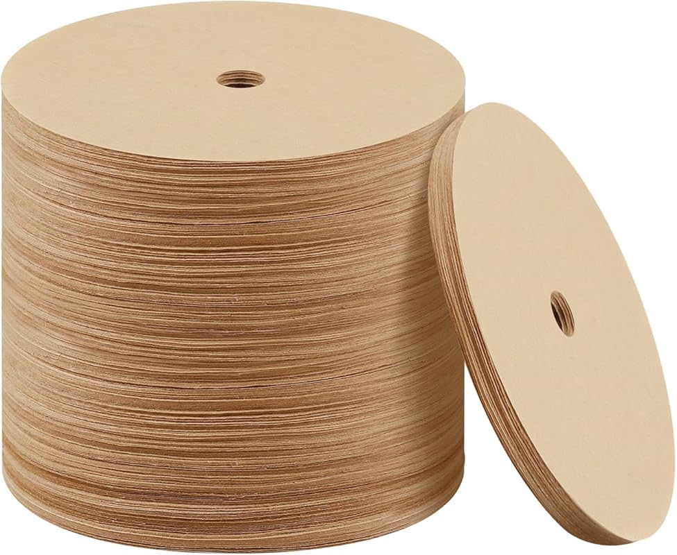 300 Count Natural Unbleached 3.75in Disc Coffee Filters for Percolator