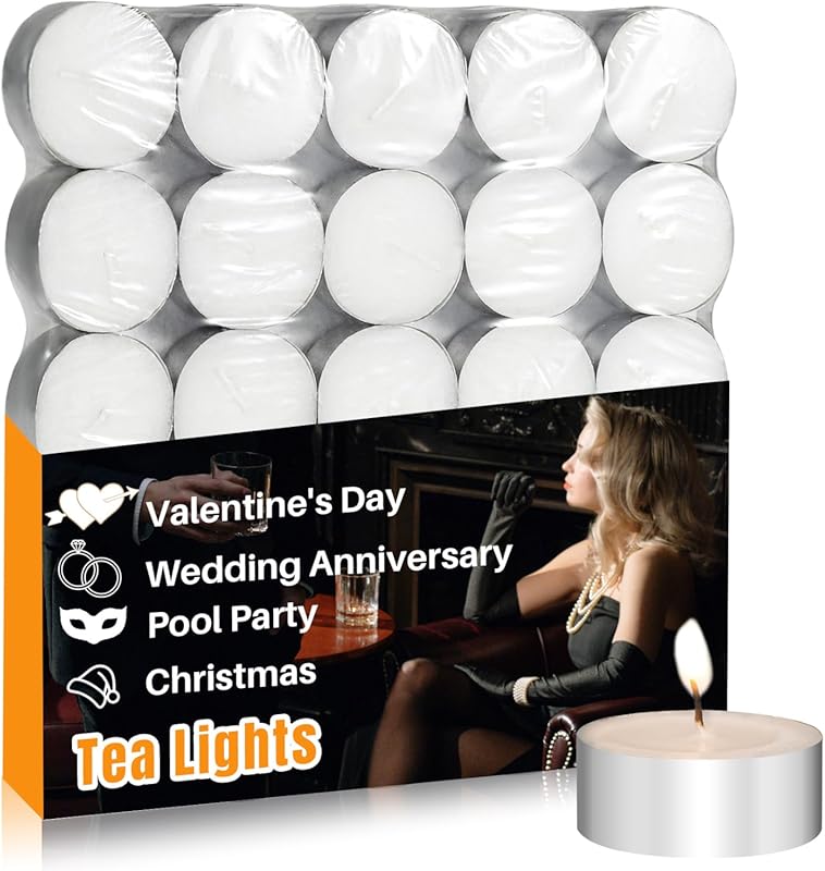 Unscented Mini Votive Tealight Candles with Cotton Wick for Home and Event Decoration.