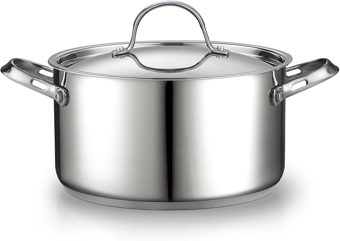 Cooks Standard 18/10 Stainless Steel 6-Quart Dutch Oven Casserole