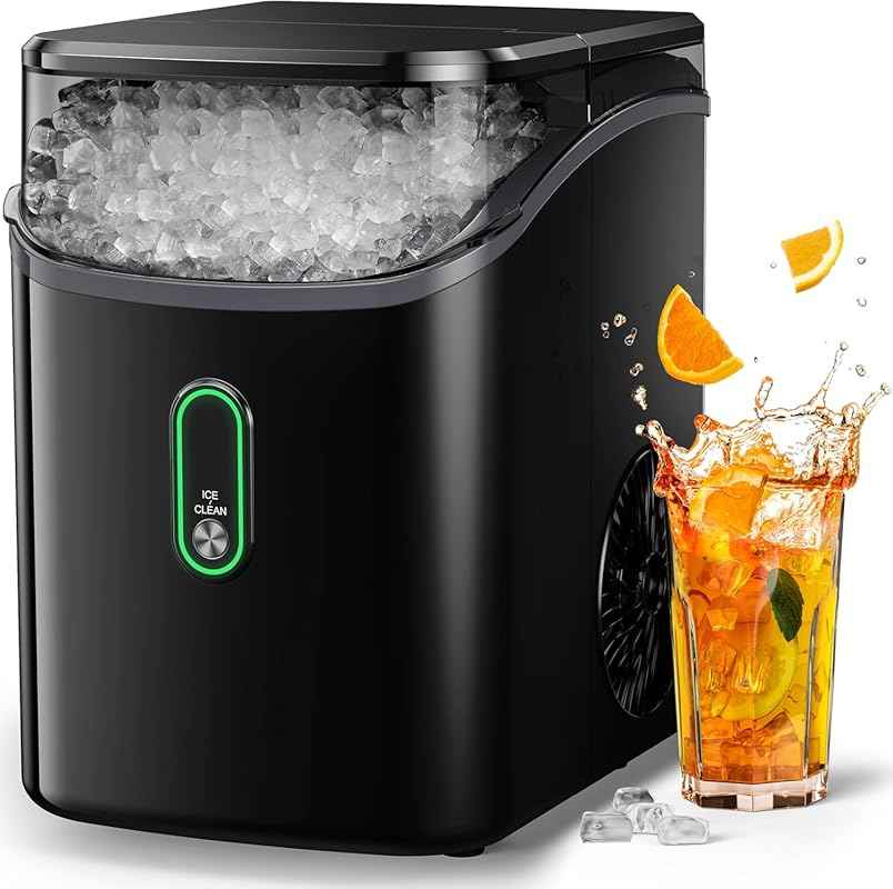 Silonn Countertop Nugget Ice Maker, Soft Chewable Pebble Ice Machine w