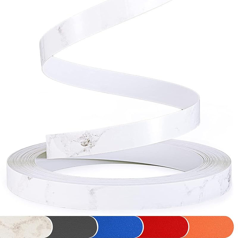White High Glossy Marble Edge Banding 7/8