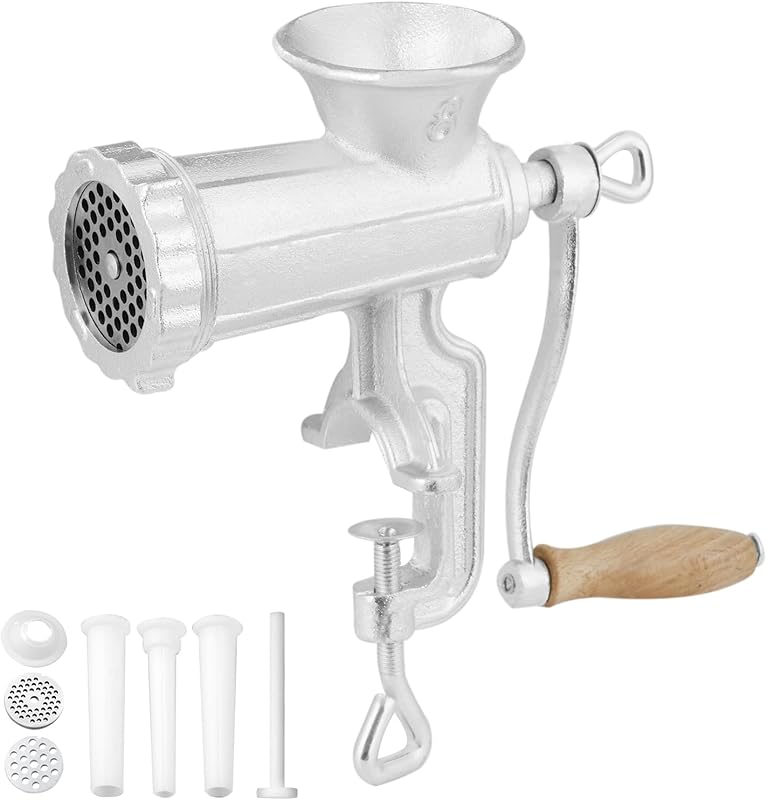 VEVOR Manual Meat Grinder, Heavy Duty Cast Iron Hand Mincer & Sausage
