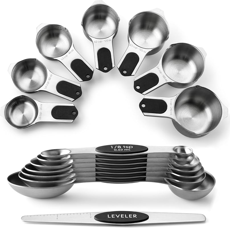 Spring Chef 15-Piece Magnetic Stainless Steel Measuring Cups & Spoons 