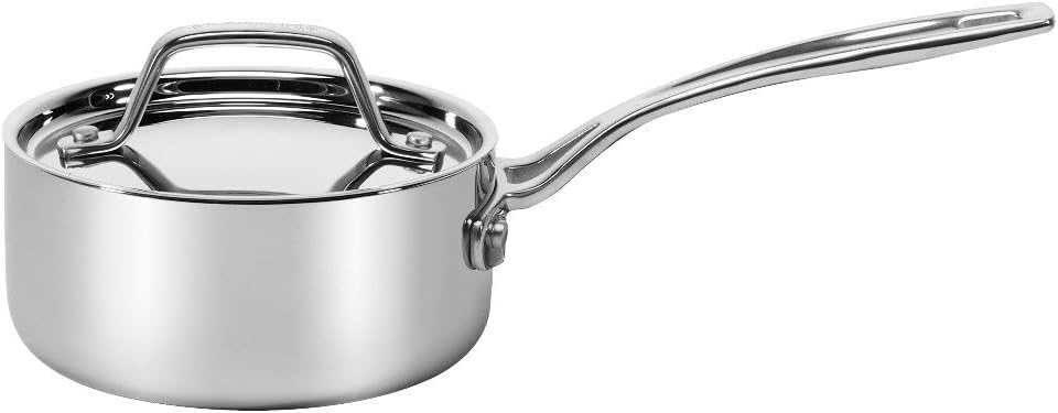 Cuisinart Custom Clad 5-Ply Stainless Steel 1 Quart Saucepan with Cove