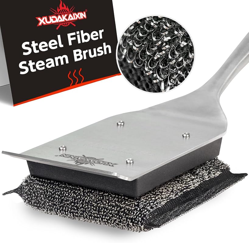 XUDKAKAIXIN Bristle Free Grill Brush with Replacement Head: Unique Ste