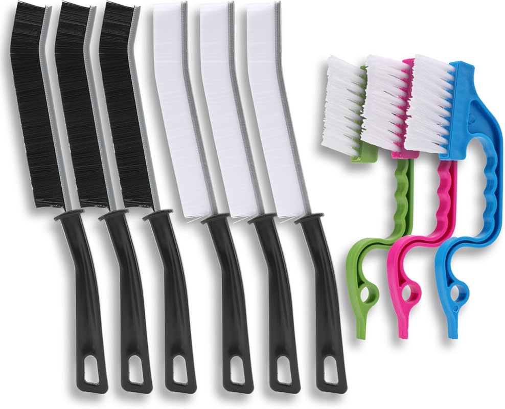 9 Pcs Multifunctional Crevice Cleaning Brush Kit for Bathroom, Kitchen