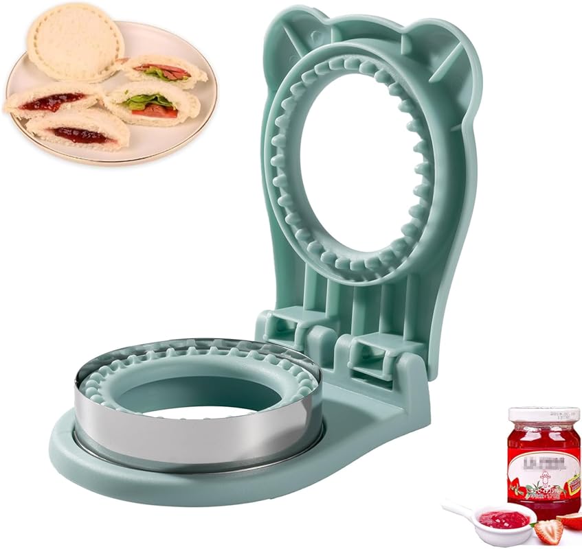Uncrustable Sandwich Maker & Sealer, Circle Pocket Cutter for Kids Lun