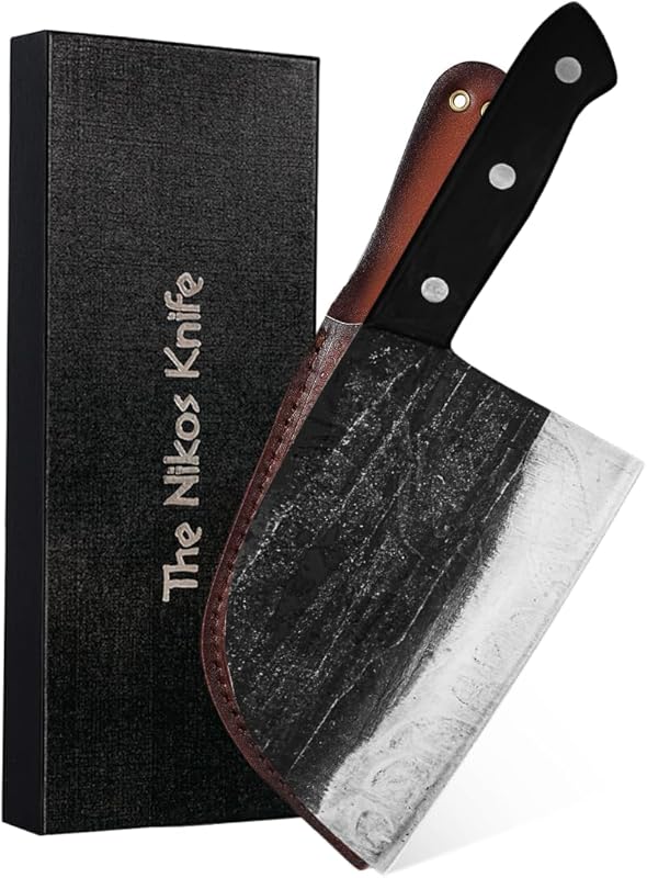 6.7 Inch Hand-Forged High Carbon Steel Serbian Chef Knife with Wood Ha
