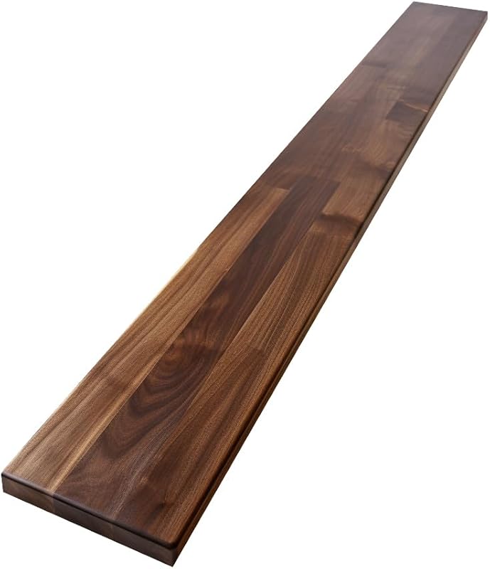 CONSDAN Solid Walnut Wood Backsplash (25x4x0.75 in) – USA Hardwood, Pr