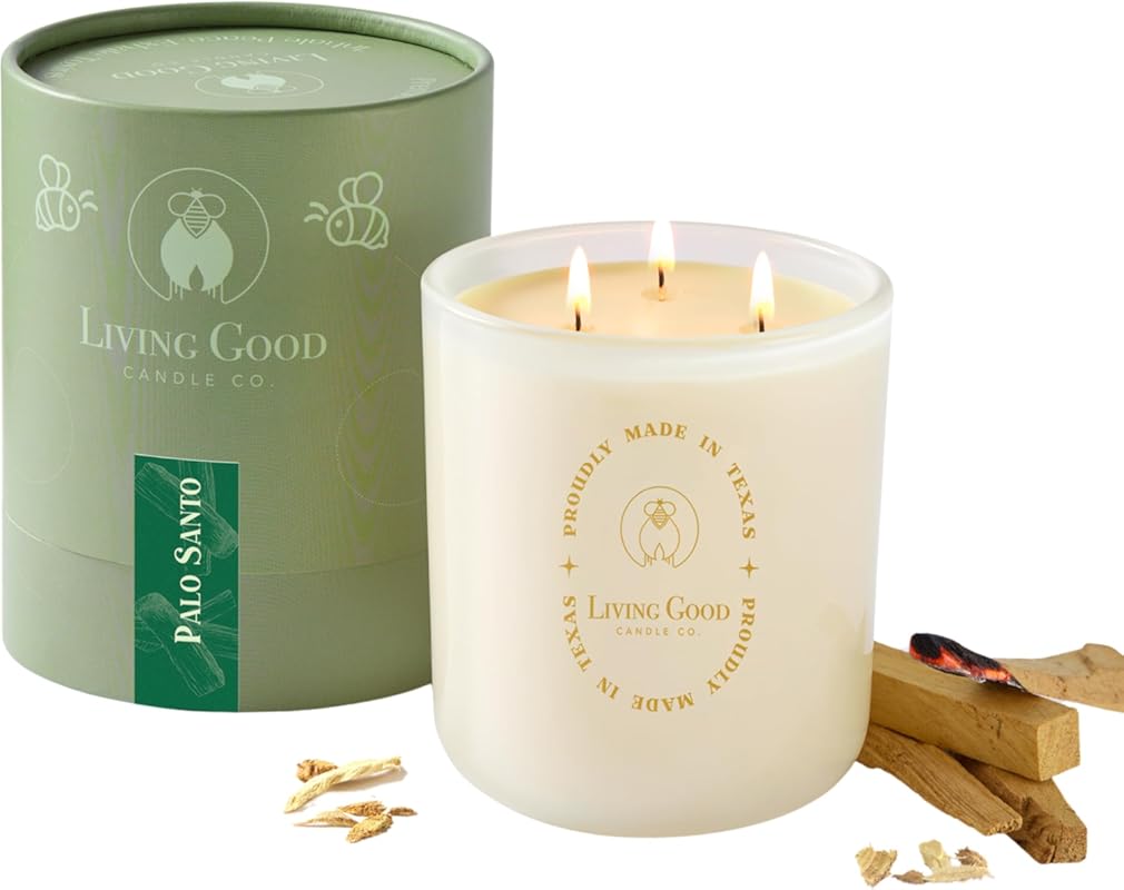 Palo Santo & Bergamot Pure Beeswax Candle