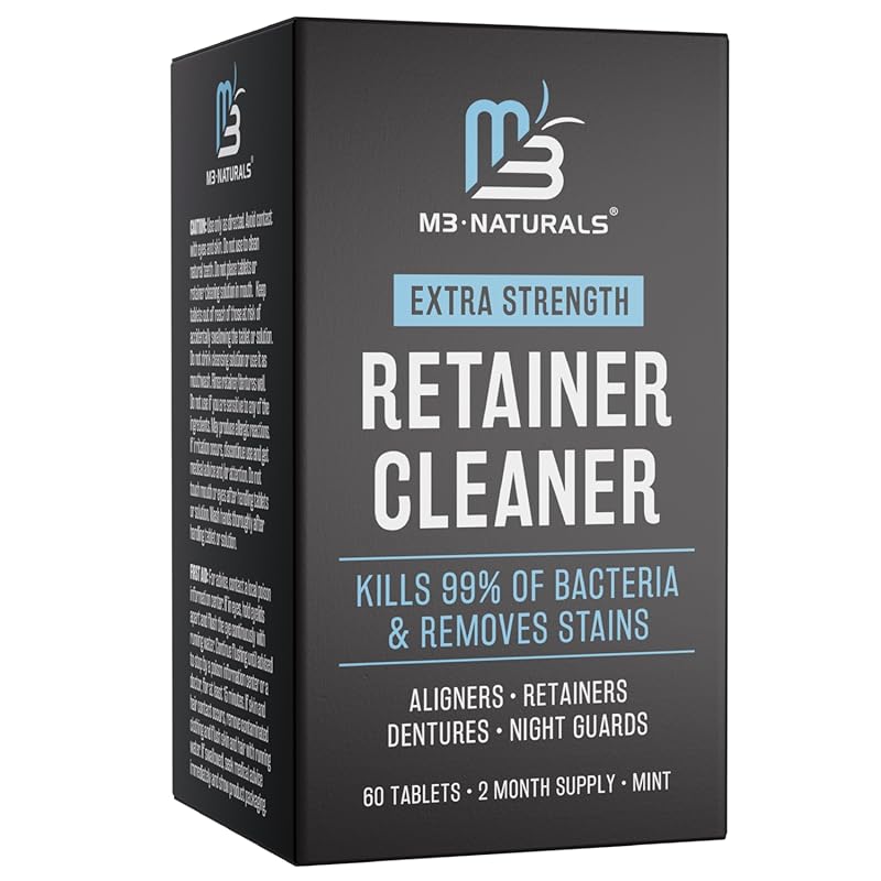 M3 Retainer Cleanser Tablets: Removes Odors, Stains & Plaque from Alig