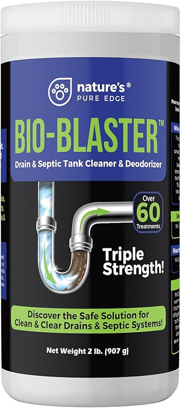 Enzyme Drain & Septic Cleaner 2lb, Friendly Bacteria Booster, Unclogs 