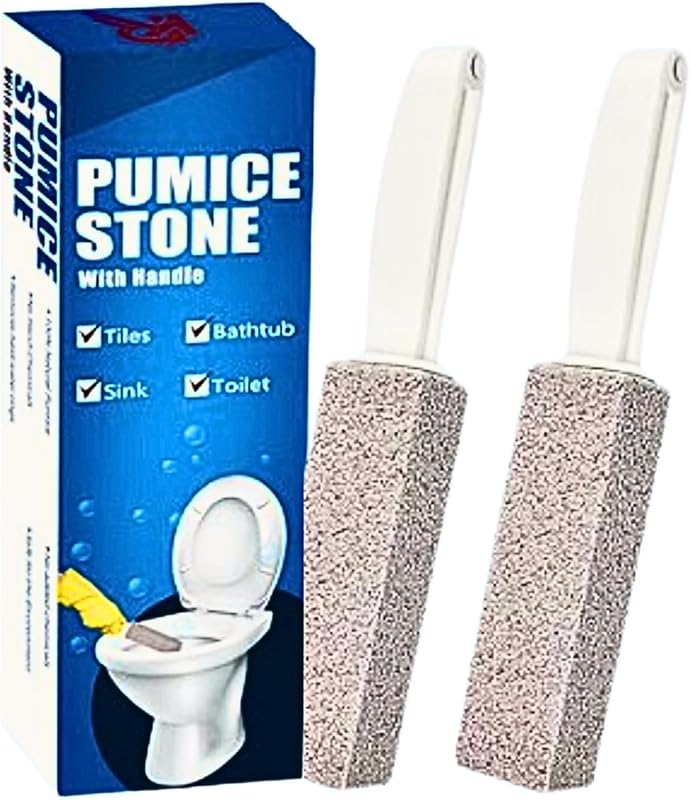 Ring King 2-Pack Pumice Stone Toilet Cleaner with Handle for Hard Wate