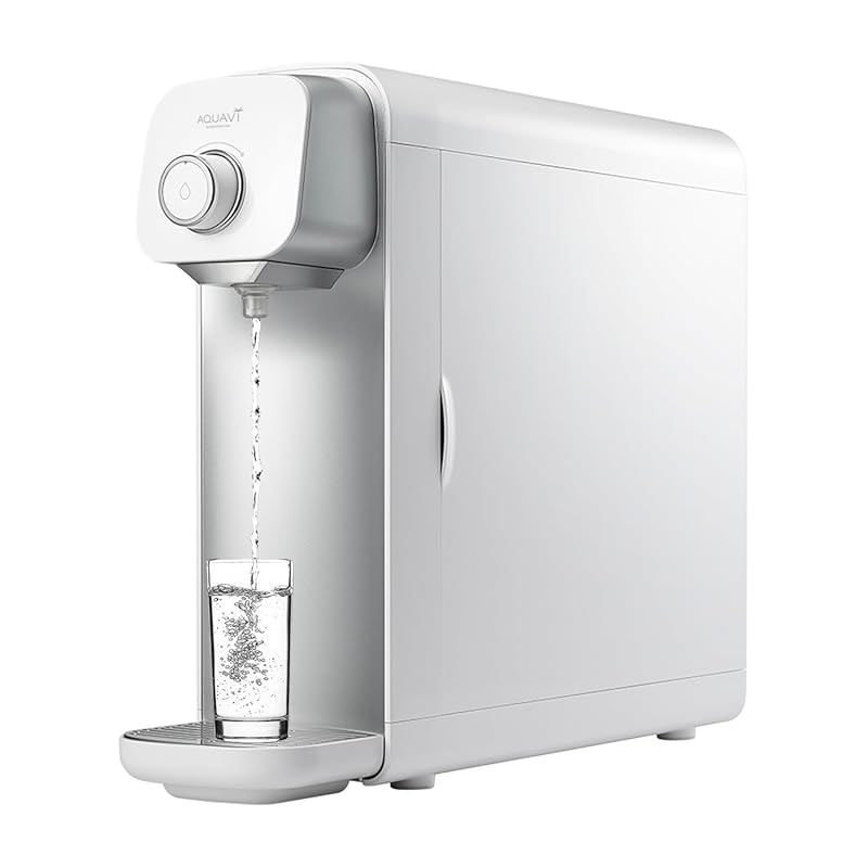 AQUAVI Mineral Spring Countertop Water Dispenser: 3-Stage Filtration, 