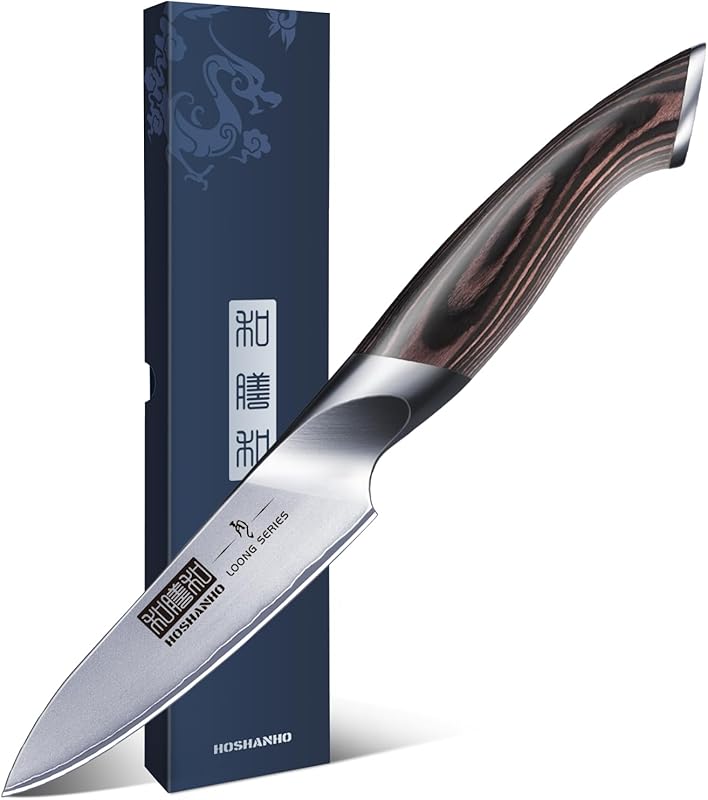 HOSHANHO 3.75" Paring Knife - Japanese High Carbon Stainless Steel, Ul