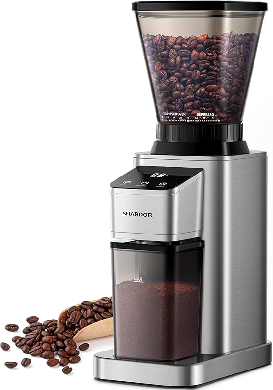 SHARDOR Professional Conical Burr Coffee Grinder, 48 Grind Settings, A