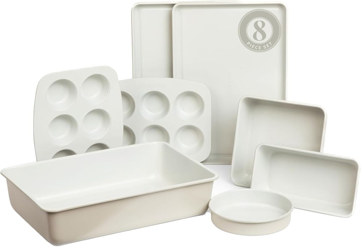 Larder & Vine 8-Piece French Gray Bakeware Set