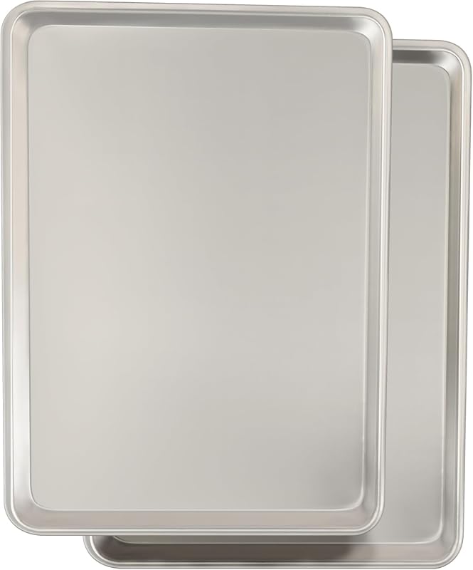 Umite Chef Aluminum Half Sheet Pans 2-Pack, Commercial Quality Warp-Re