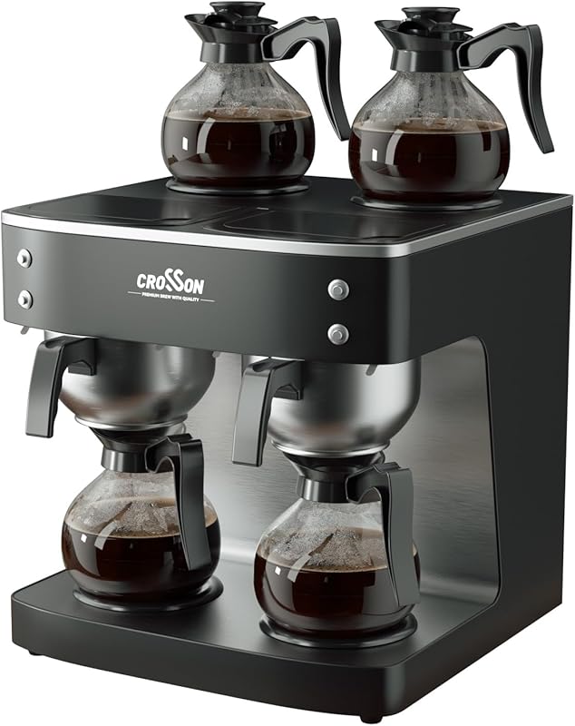 crosson 200 Cup/Hour 7.2L Commercial Pour Over Drip Coffee Maker, 4 Gl