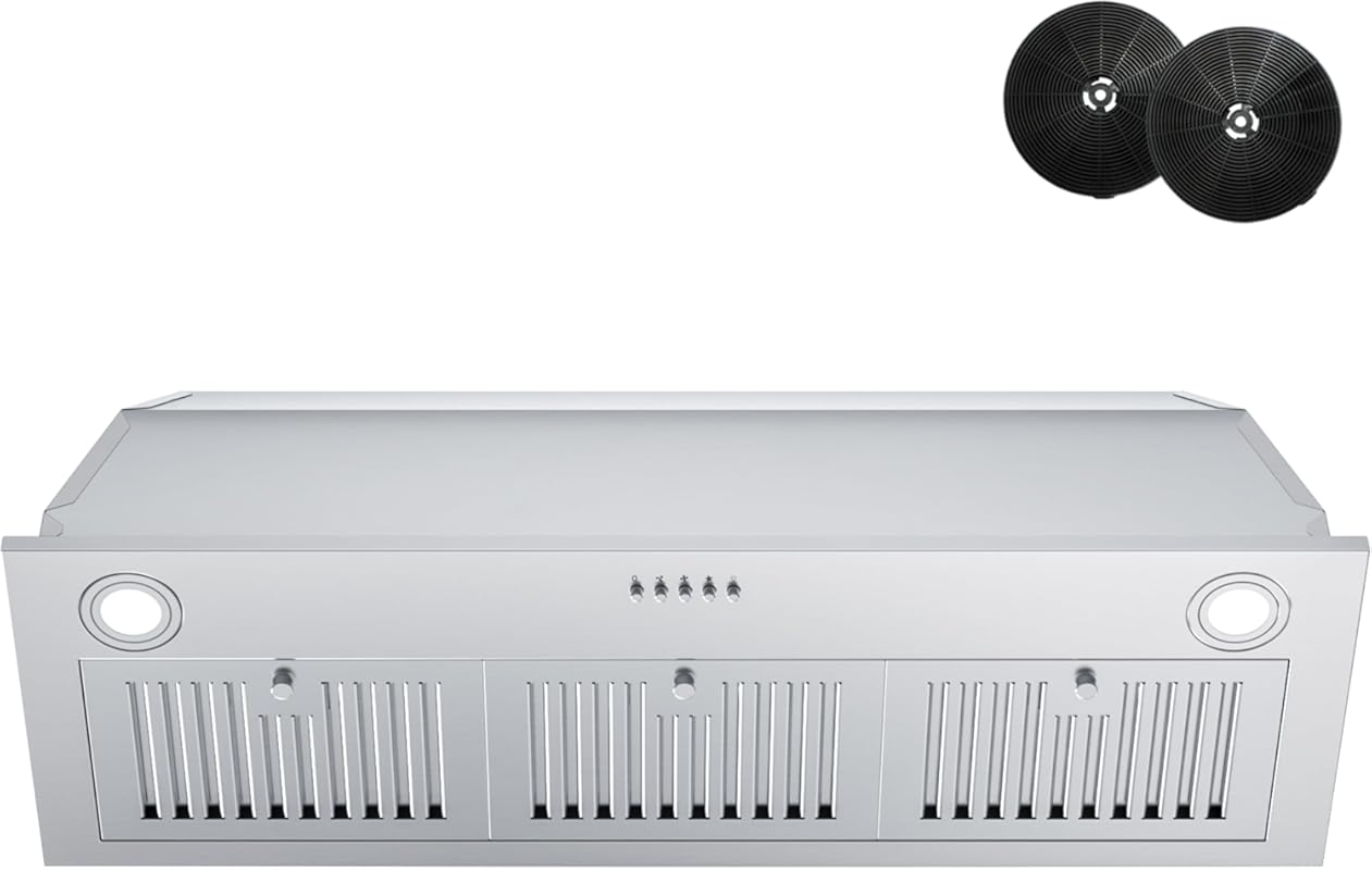 FIREGAS 36-inch Built-in Range Hood Insert 600 CFM, Stainless Steel, D