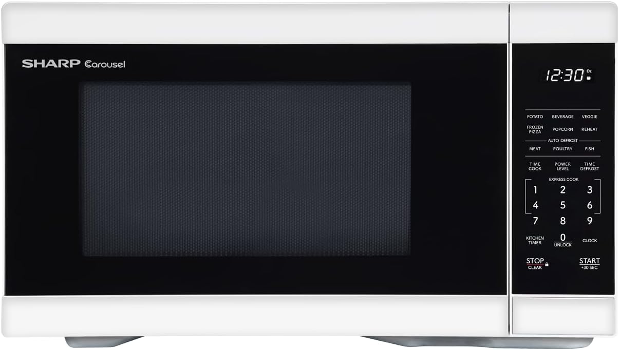 SHARP Countertop Microwave Oven, 1.1 Cu Ft, 1000 Watt, Removable Turnt