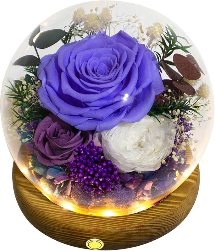 Valley of Rain & Forest Long-Lasting Real Flowers: Violet, Purple & Wh