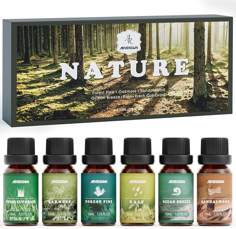 ARVIDSSON Nature Fragrance Oils Set for Candle Making, Diffusers: Gras