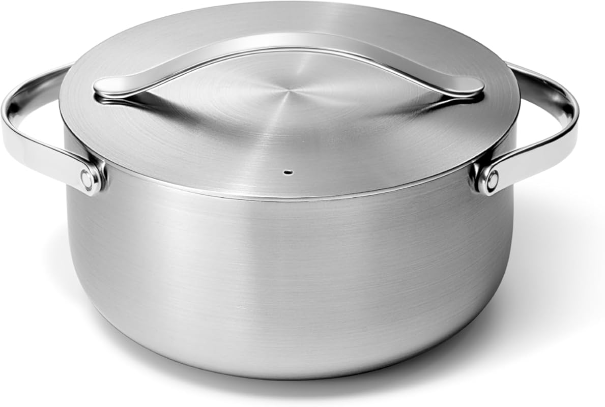 Caraway 6.5 Qt 5-Ply Stainless Steel Dutch Oven