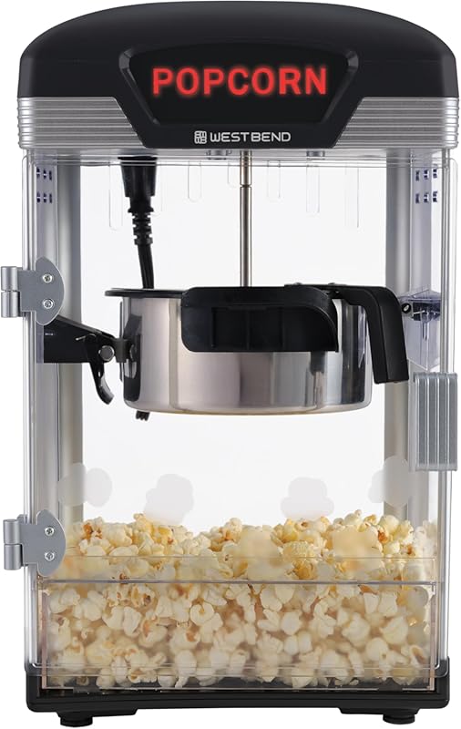 West Bend Stir Crazy Movie Theater Popcorn Popper, 4 Qt. Gourmet Maker
