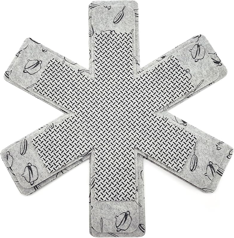 12-Pack Durable Felt Pot and Pan Protectors, 3 Sizes, Anti-Skid Cookwa