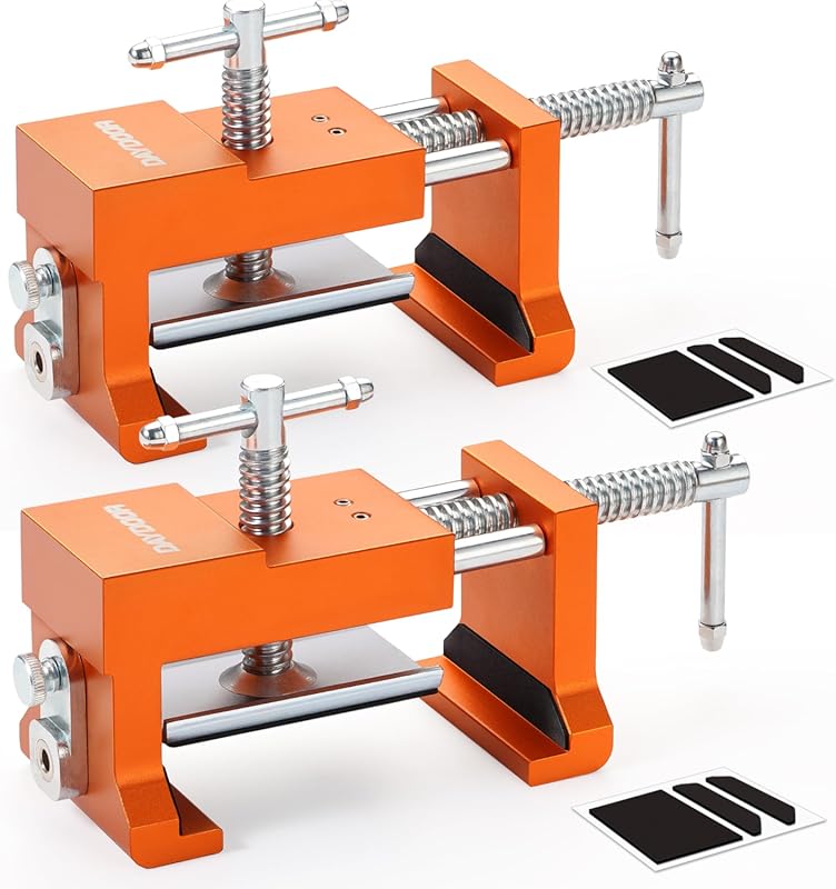 DAYDOOR Professional Cabinet Clamps 2 Pack, Heavy-Duty Cast Steel, Dri