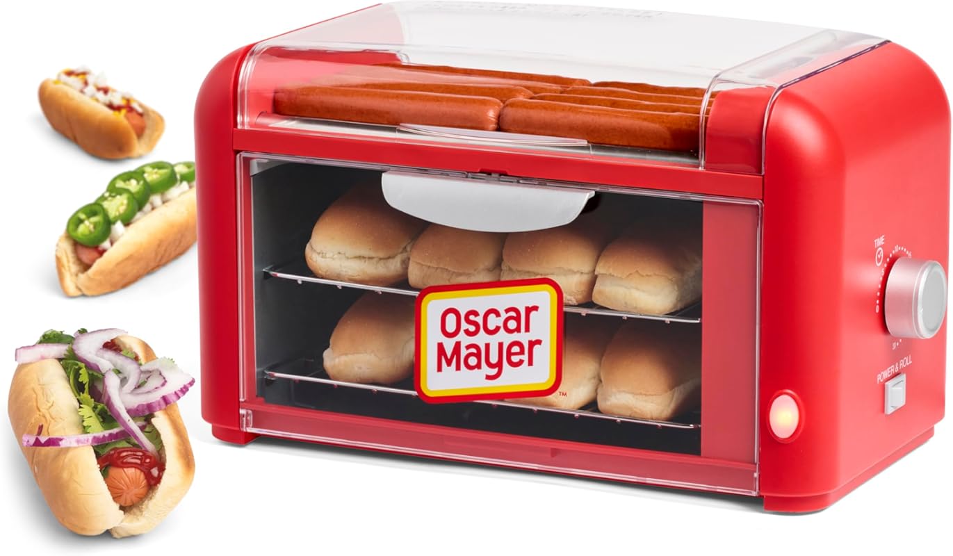 Nostalgia Oscar Mayer Extra Large 8-Dog Roller & Bun Toaster Oven with