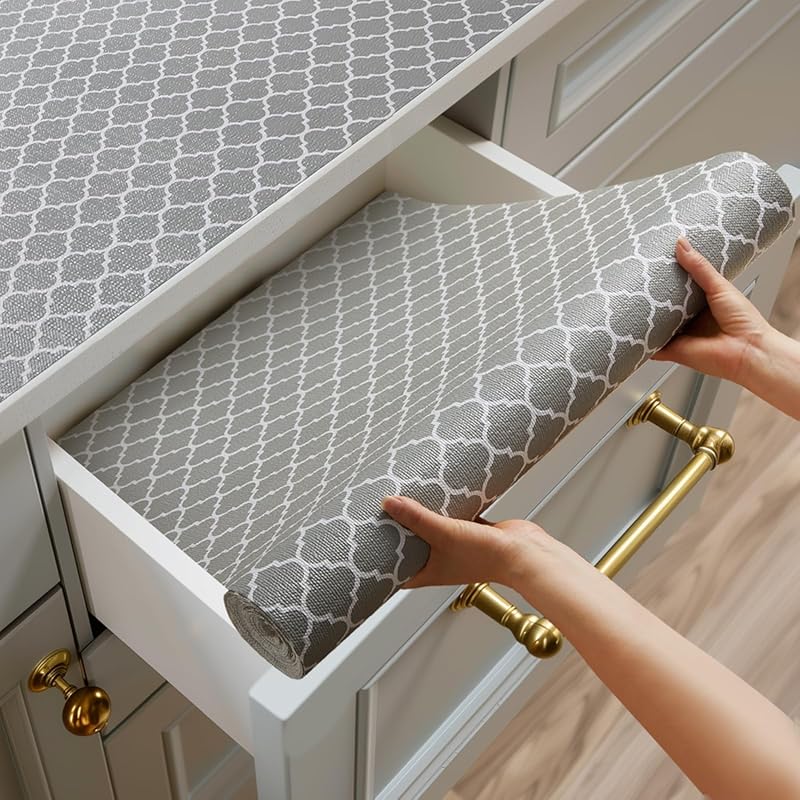 Non-Adhesive Strong Grip Non-Slip Thickened Shelf & Drawer Liner for K