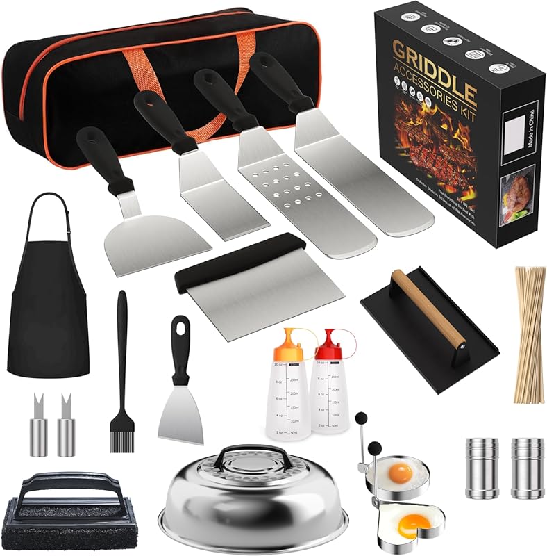 120PC Griddle Accessories Kit for Blackstone Flat Top Grills: Melting 