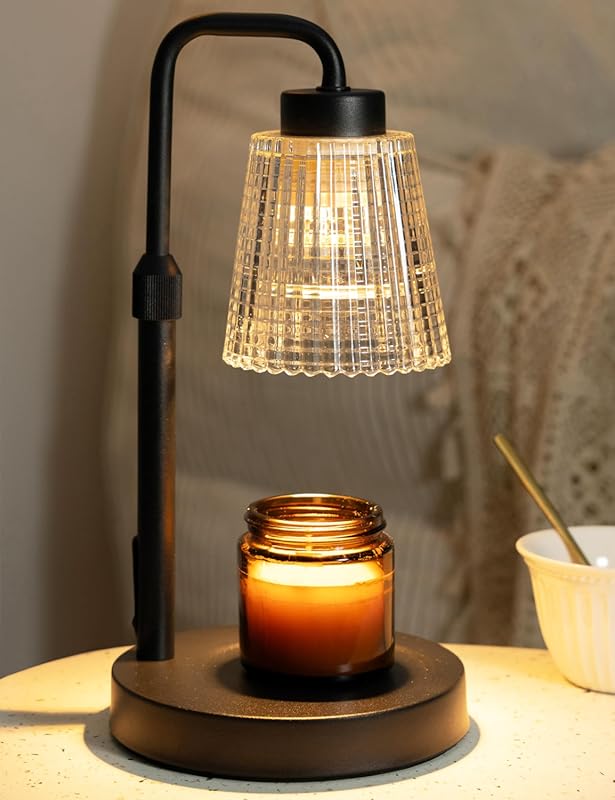 Dimmable Candle Warmer Lamp with Timer & 2 Bulbs for Jar Candles, Wax 