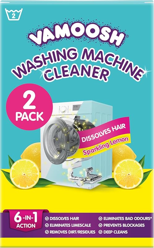 Vamoosh 6-in-1 Washing Machine Cleaner: Patented Pet Hair Dissolving T