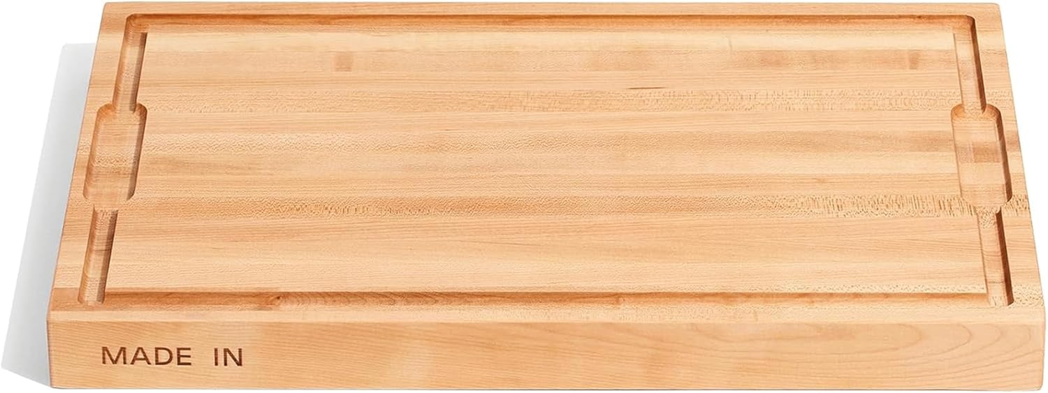 Made In Cookware Thick Maple Wood Butcher Block Charcuterie Board with
