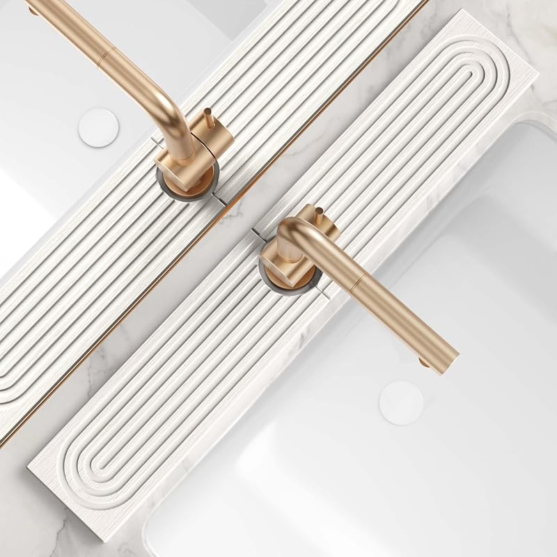 Diatomite Stone Faucet Drying Mat & Sink Splash Guard, Water-Absorbing