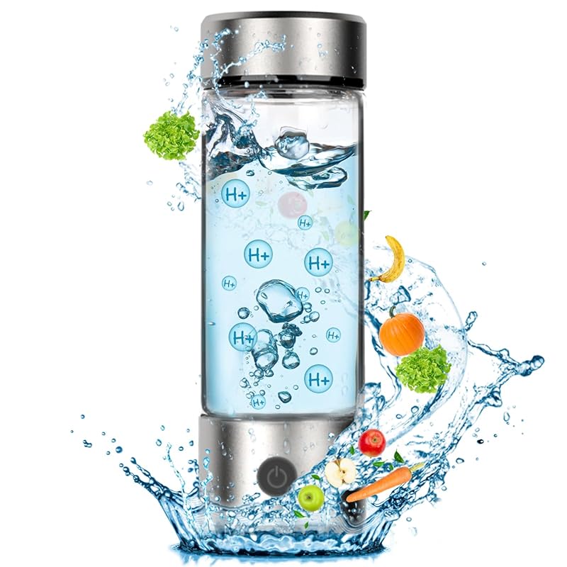 aquahealth Portable Hydrogen Water Bottle Generator: Rechargeable, SPE